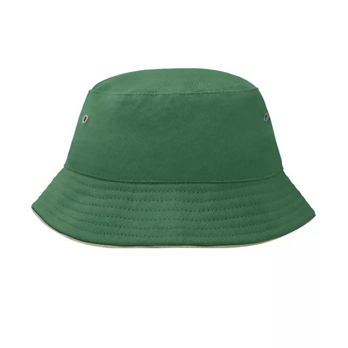 Myrtle Beach bucket hat for kids, Dark green/beige, Dark green/beige, large image number 0