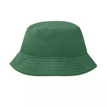 Myrtle Beach sommarhatt / Fisherman's hat till barn, Mörkgrön/beige