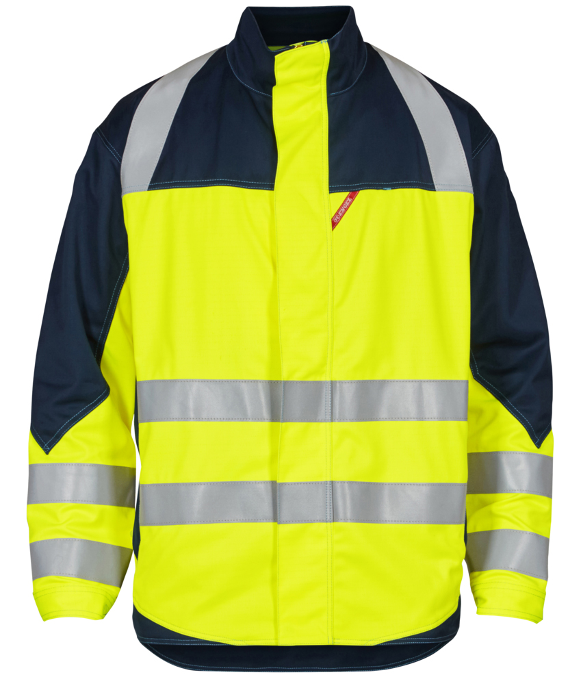 Engel Safety+ work jacket, Hi-Vis yellow/marine, large image number 0