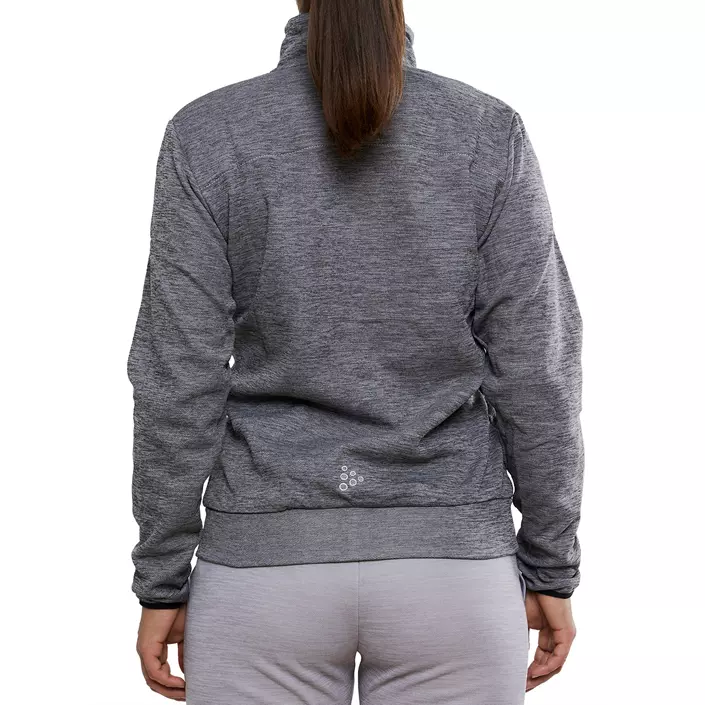 Craft Leisure women's sweatjacket, Dark Grey Melange, large image number 3