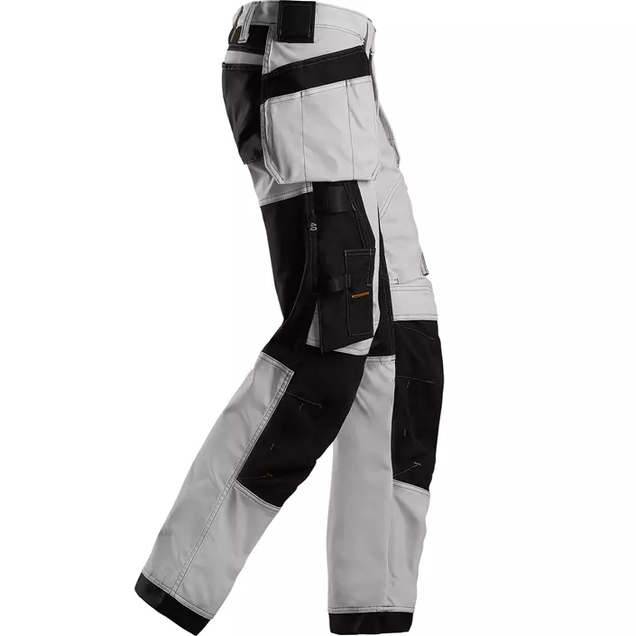 Snickers AllroundWork women's craftsman trousers 6247, White/Black, large image number 3
