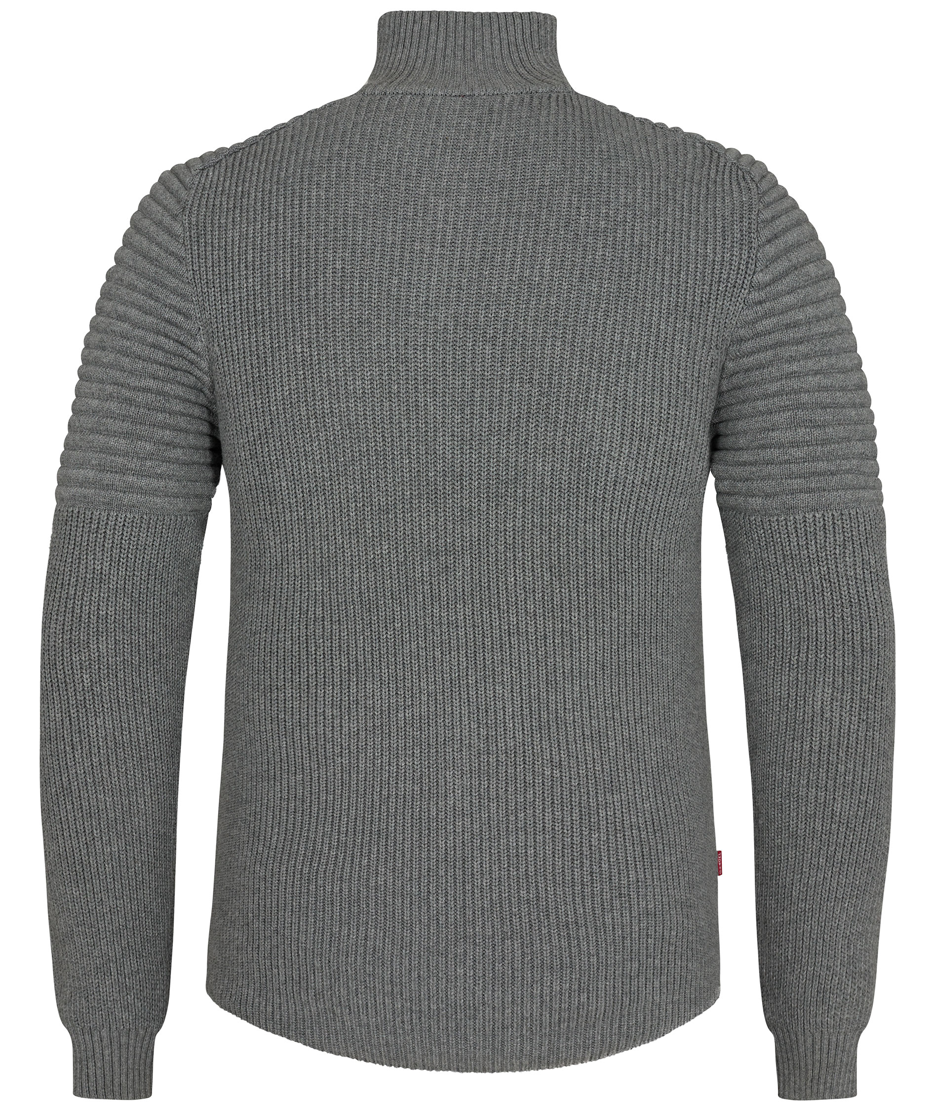 Engel Extend Strickpullover mit Rei&szlig;verschluss, Grau Meliert