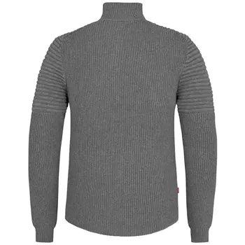 Engel Extend knitted pullover with zipper, Grey Melange