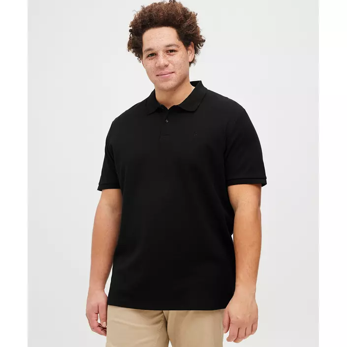 Jack & Jones Plus JJEAUSTIN Polo T-shirt, Black, large image number 1