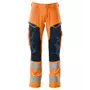 Mascot Accelerate Safe work trousers, Hi-Vis Orange/Dark Marine