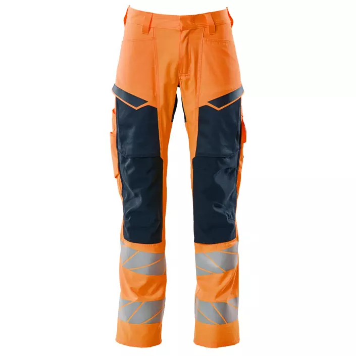 Mascot Accelerate Safe work trousers, Hi-Vis Orange/Dark Marine, large image number 0