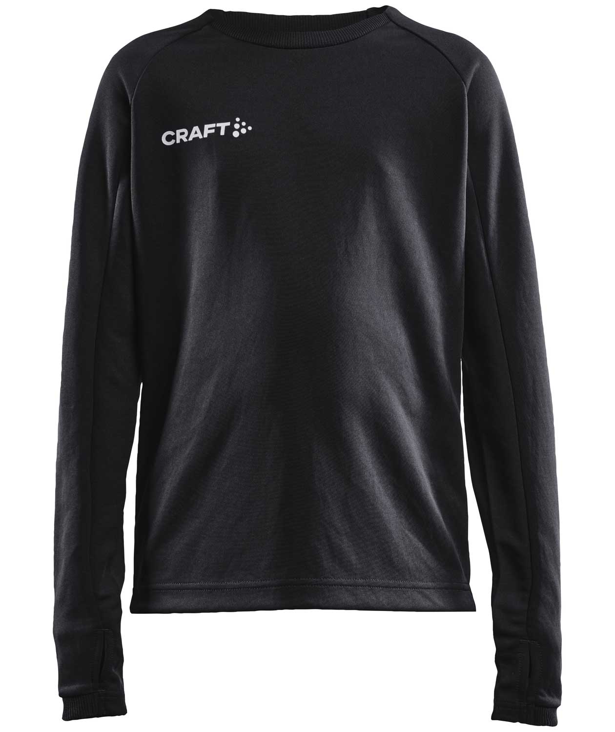 Craft Evolve sweatshirt til b&oslash;rn, Sort, Sort, swatch
