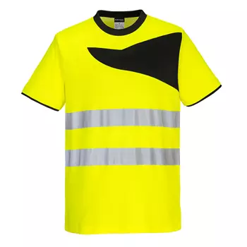 Portwest PW2 T-shirt, Hi-vis Yellow/Black