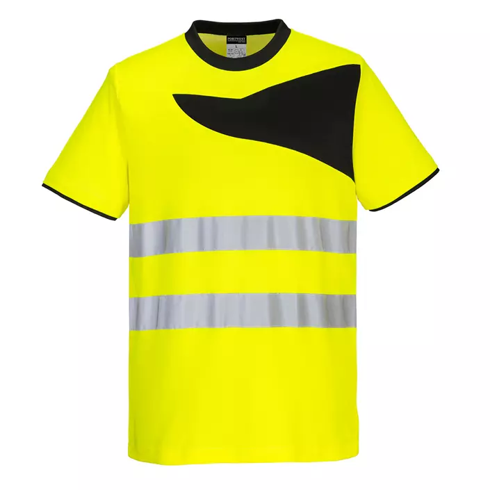 Portwest PW2 T-shirt, Hi-vis Yellow/Black, large image number 0