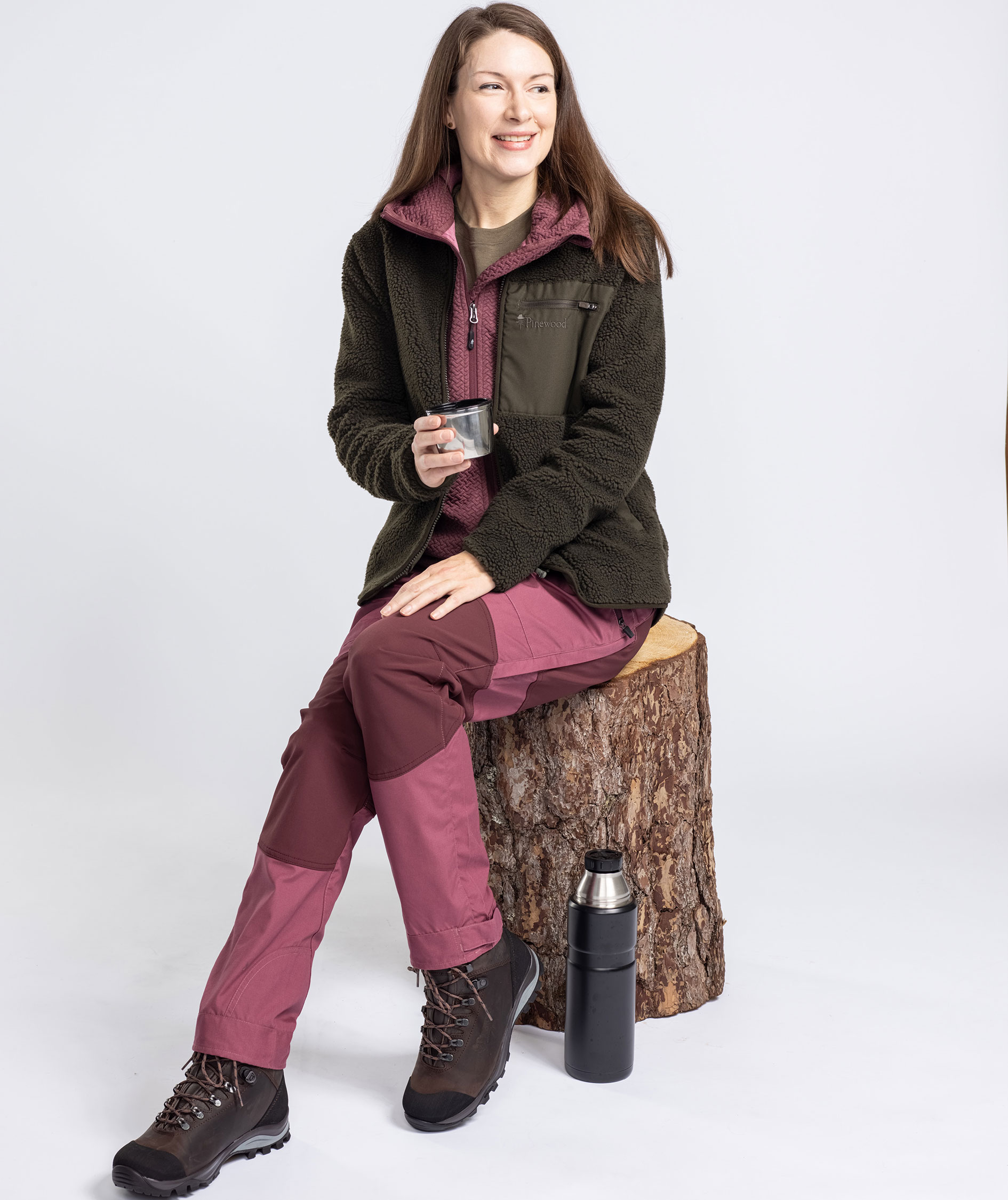 Pinewood Caribou TC damebukser, Light Plum/Earth Plum, large image number 7