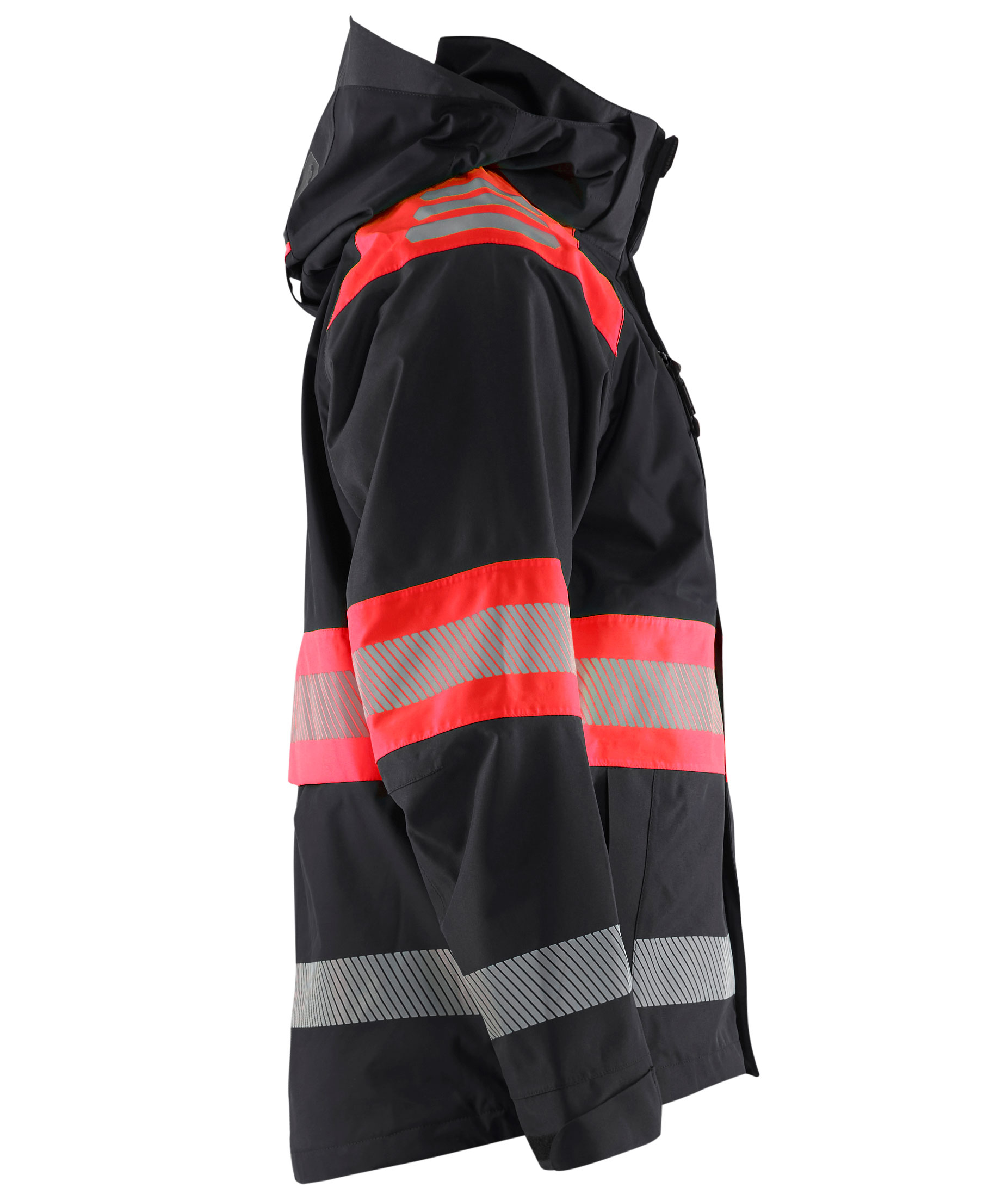 Bl&aring;kl&auml;der Shelljacke, Schwarz/Hi-Vis Rot, large image number 2