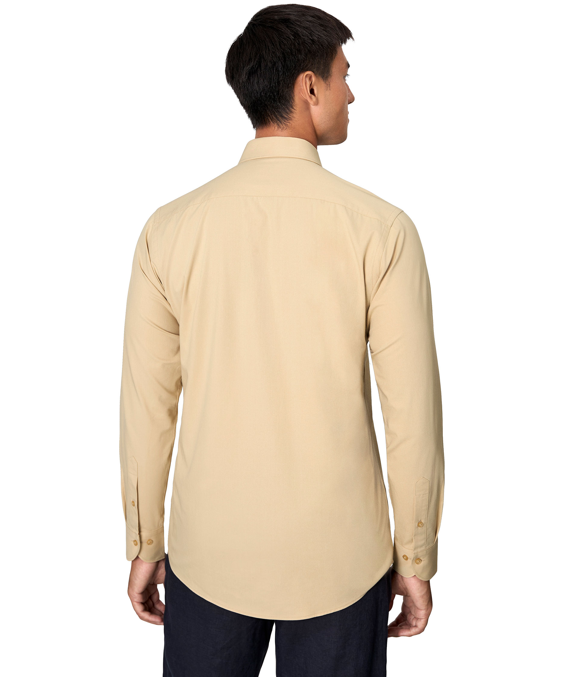 Seven Seas hybrid Modern fit skjorta, Sand, large image number 3