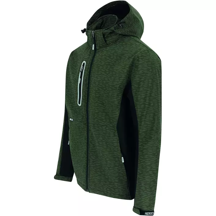HEROCK Flexor softshelljacka, Reflective Khaki/Black, large image number 5