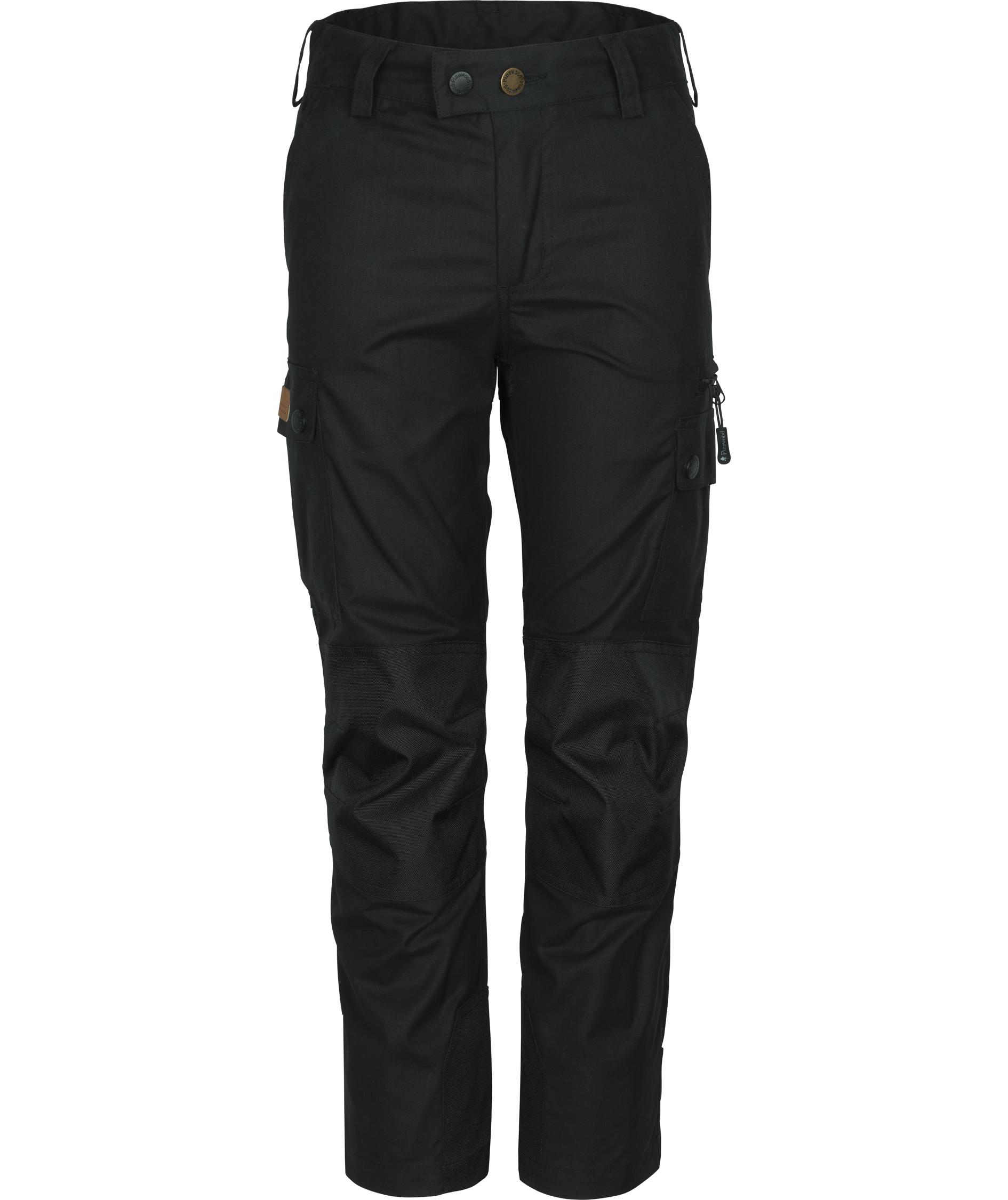 Pinewood Lappland fritidsbukser til b&oslash;rn, Sort/Sort, Sort/Sort, swatch