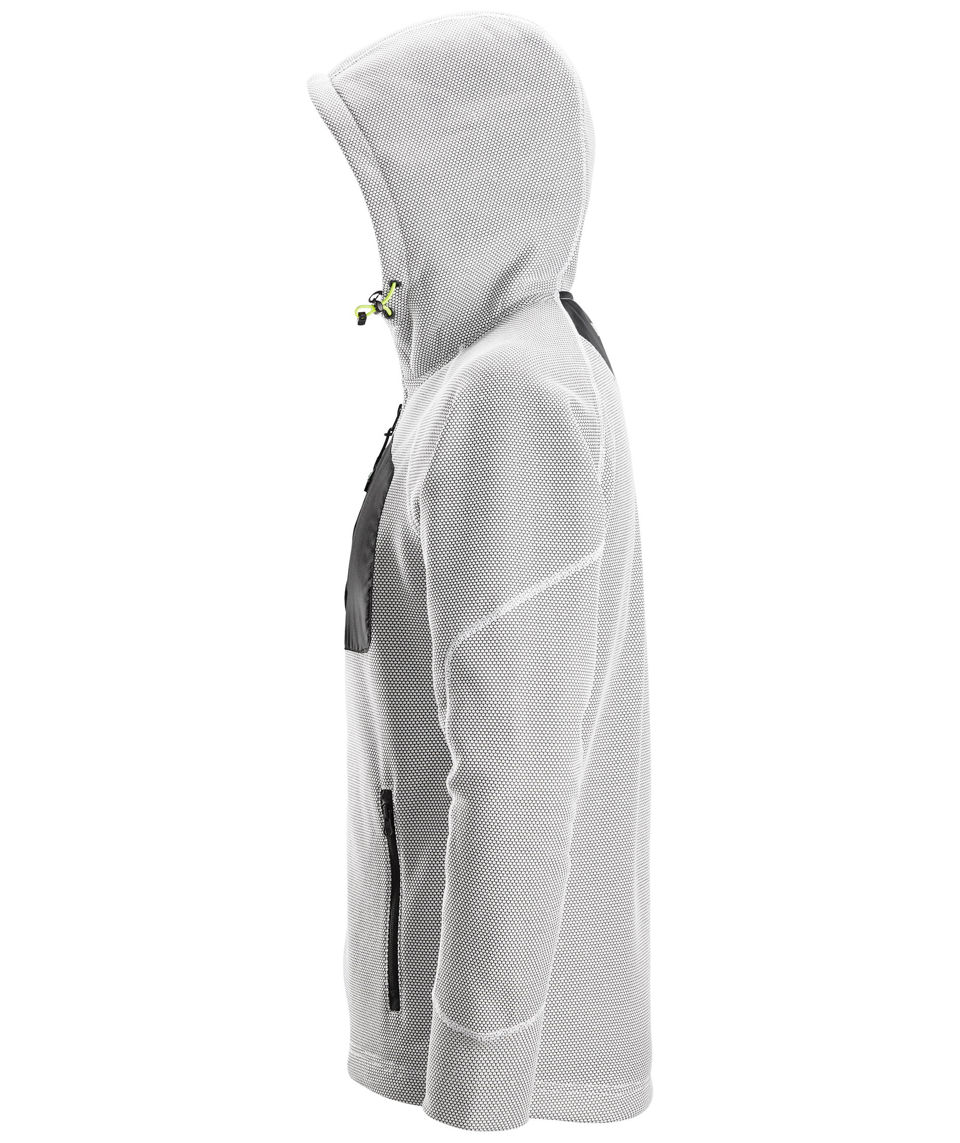 Snickers FlexiWork fleece h&aelig;ttetr&oslash;je 8041, White/black, large image number 3