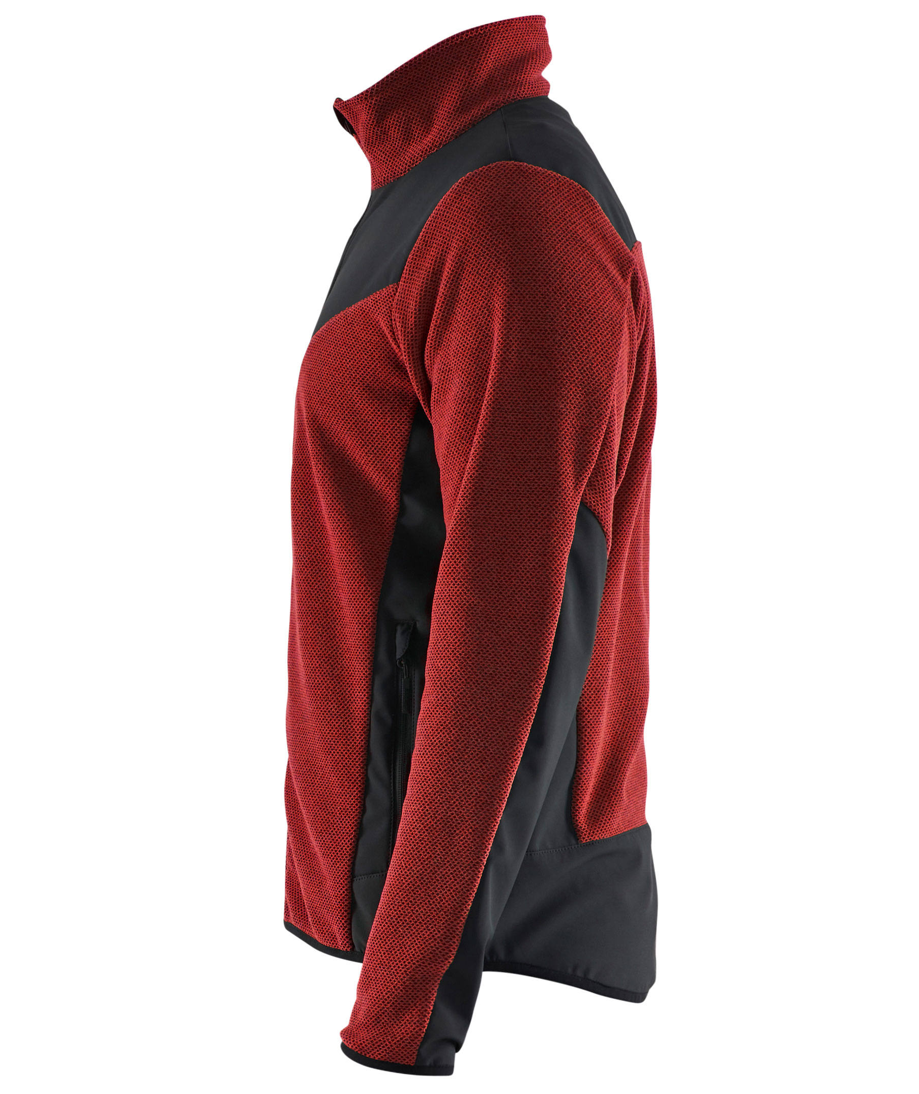 Bl&aring;kl&auml;der knitted jacket with softshell, Burnt Red/Black, large image number 3