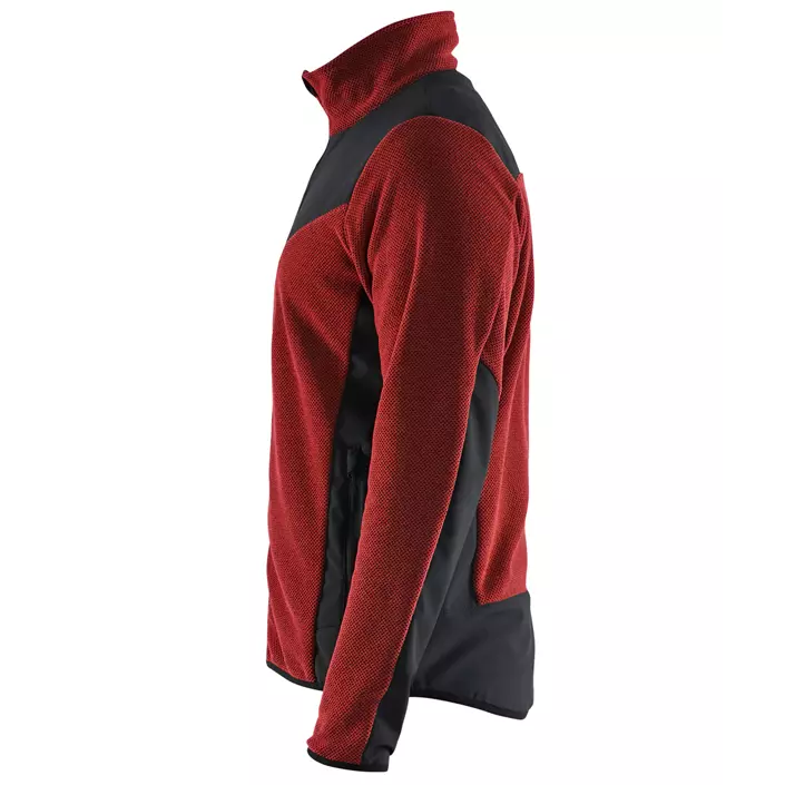 Blåkläder stickadjacka med softshell, Bränd Röd/Svart, large image number 3