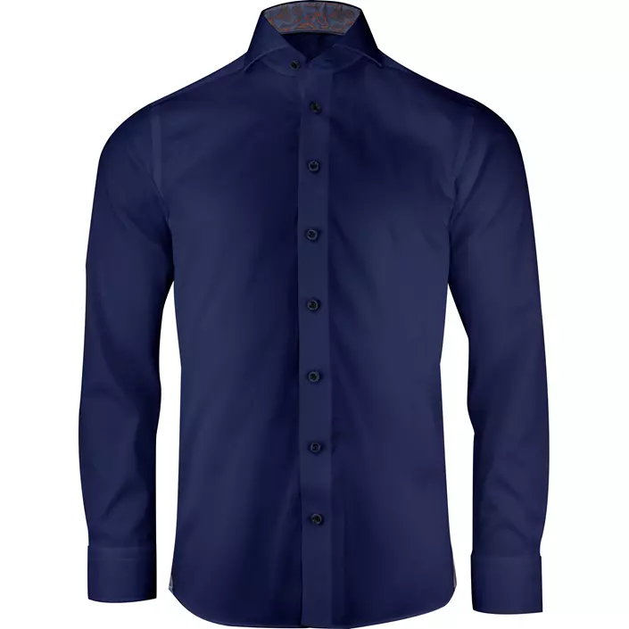 J. Harvest & Frost Twill Purple Bow 146 slim fit skjorte, Navy, large image number 0