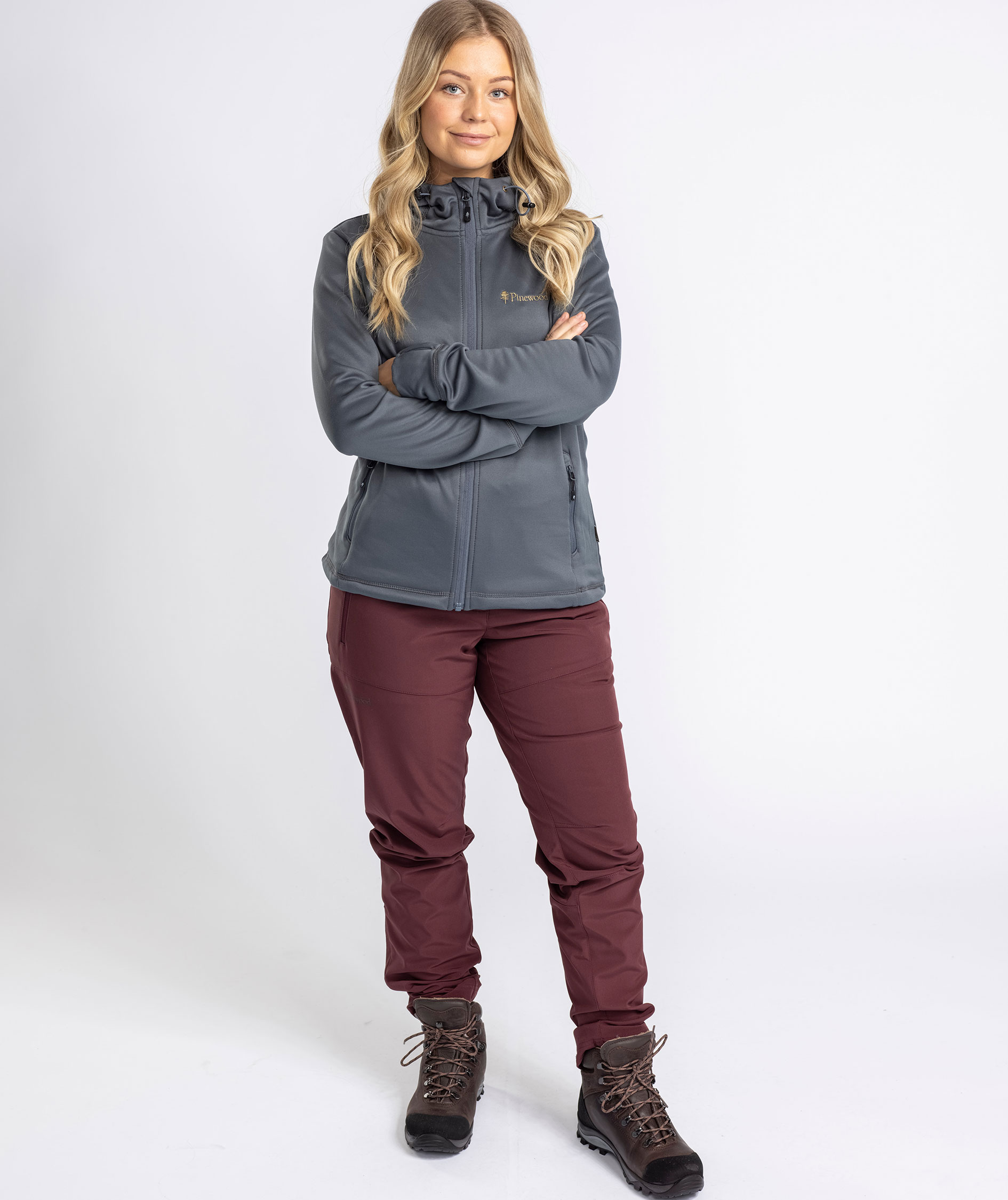 Pinewood Finnveden dame fleecejakke, Dark Storm Blue, large image number 4