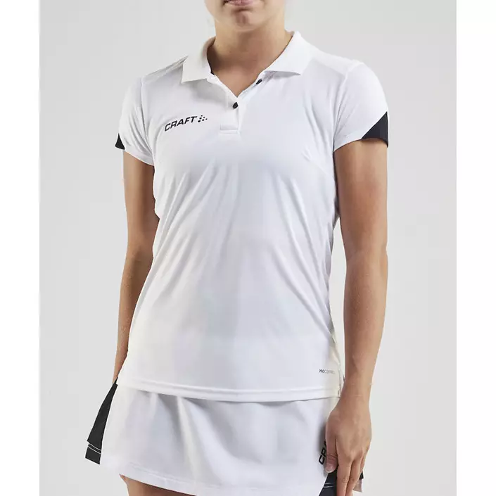 Craft Pro Control Impact Woman polo shirt, White/black, large image number 1