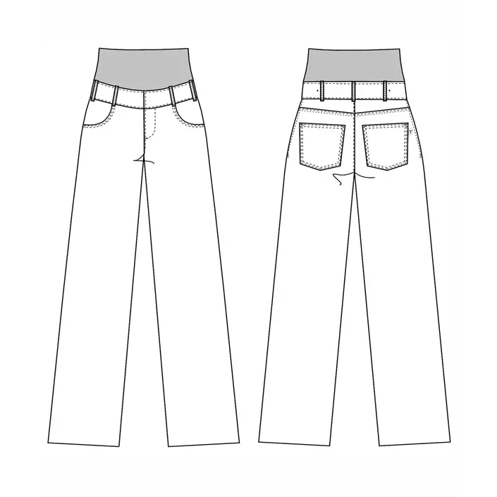 Kentaur ventebukser/graviditetsbukser med stretch, Hvid, large image number 2
