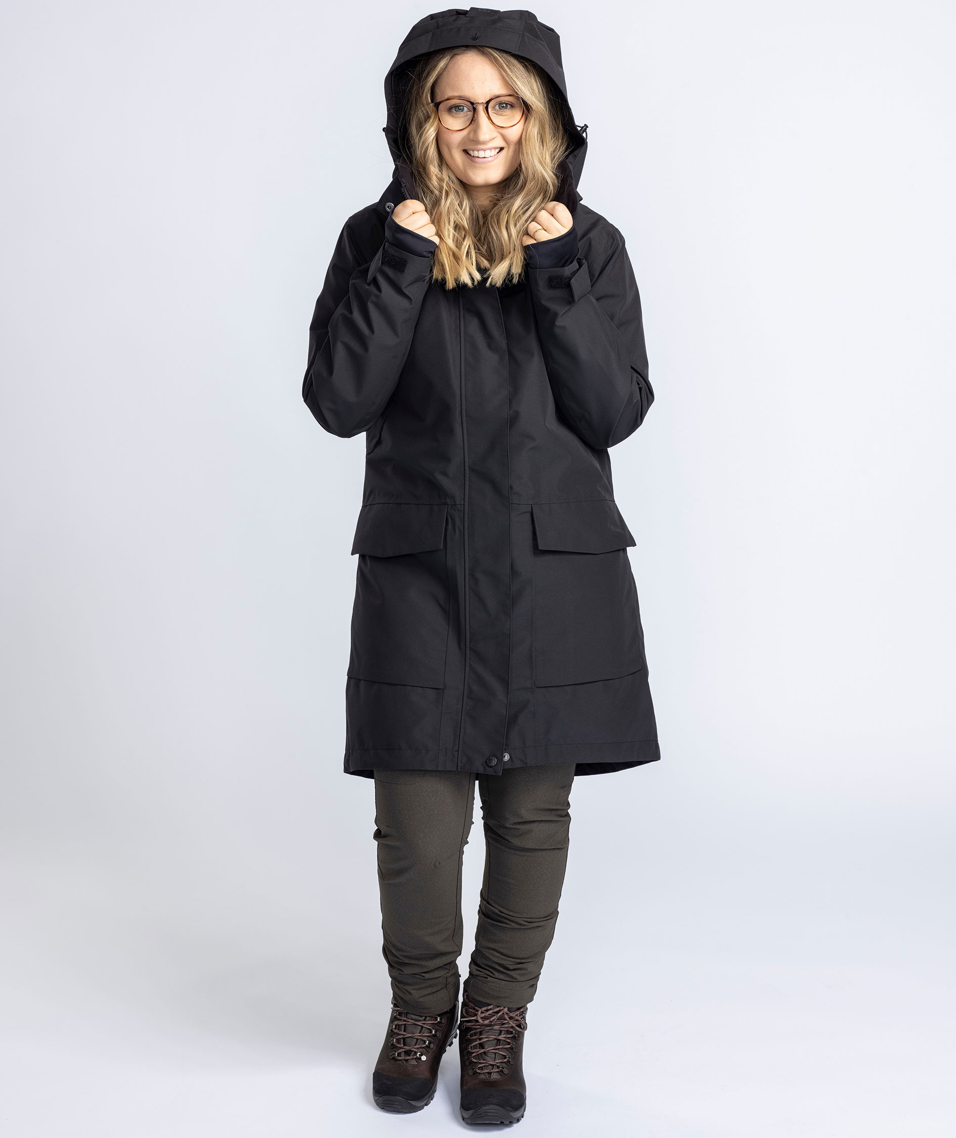 Pinewood dame regnparka, Black, large image number 4