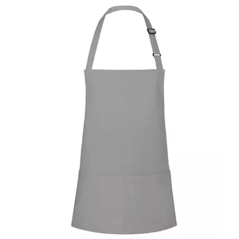 Karlowsky Basic bib apron with pockets, Basalt grey