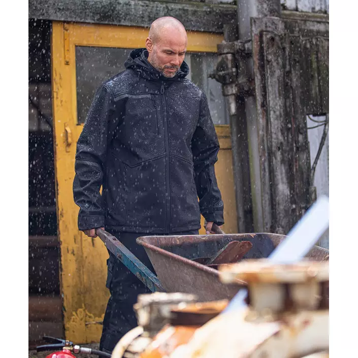 ELKA Working Xtreme softshelljacka, Svart, large image number 1