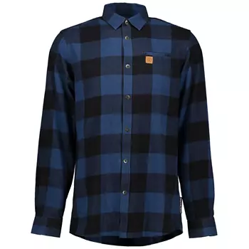 Westborn flannel shirt, Dusty Blue/Black