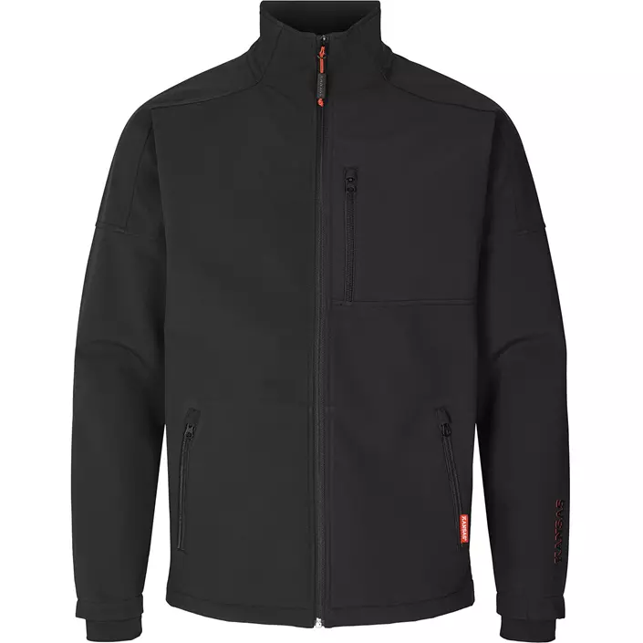 Kansas Apparel Basic softshell jacket, Black, large image number 0