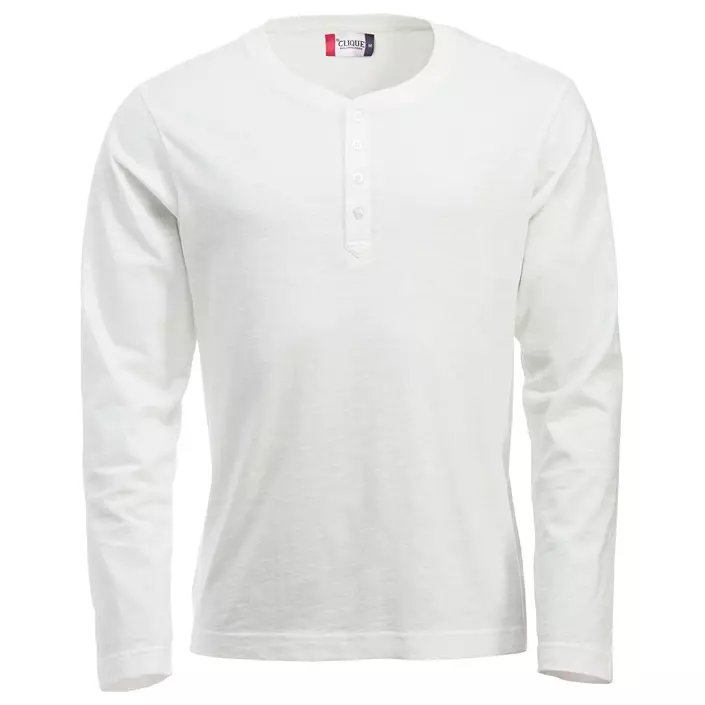 Clique Orlando langærmet Grandad T-shirt, Sten hvid, large image number 0