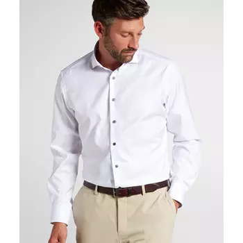 Eterna Cover Modern fit skjorta med kontrast, White