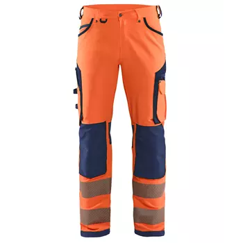 Blåkläder work trousers full stretch, Hi-vis Orange/Marine