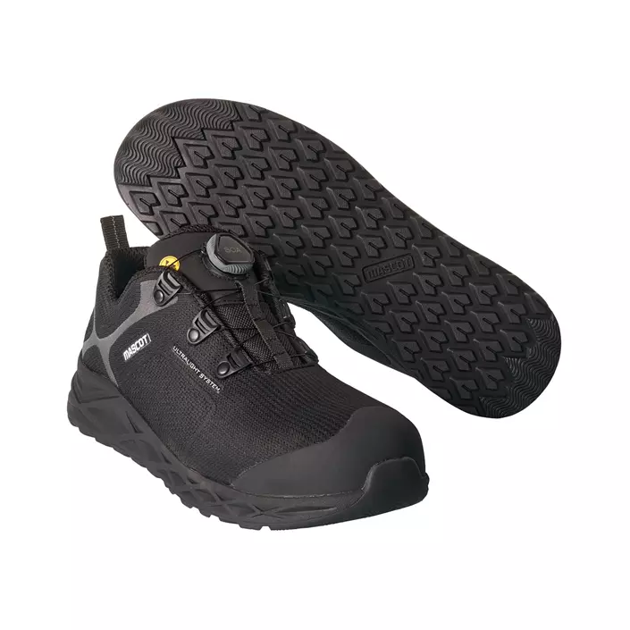 Mascot Carbon Ultralight safety shoes SB P Boa®, Black/Dark Antracit, large image number 0
