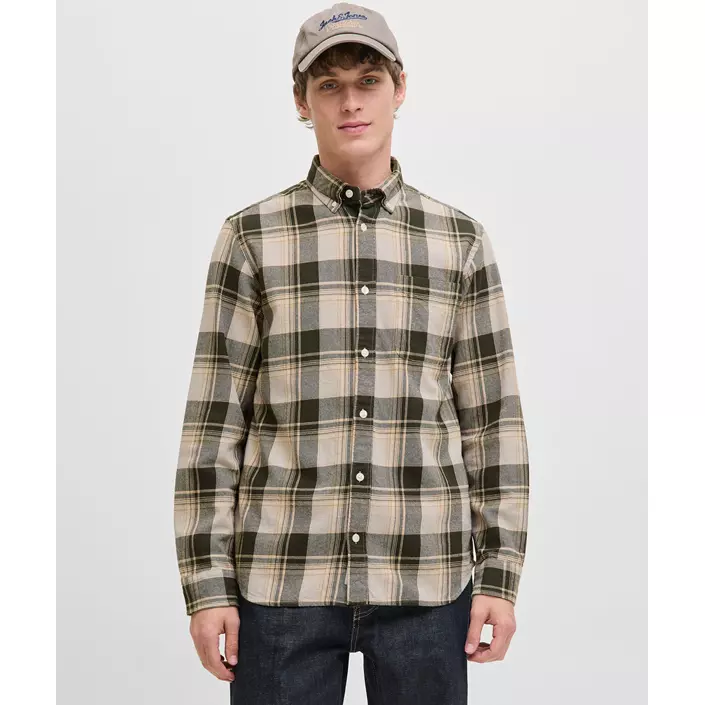 Jack & Jones Premium JPRBLUBROOK CHECK skjorta, Peat, large image number 1