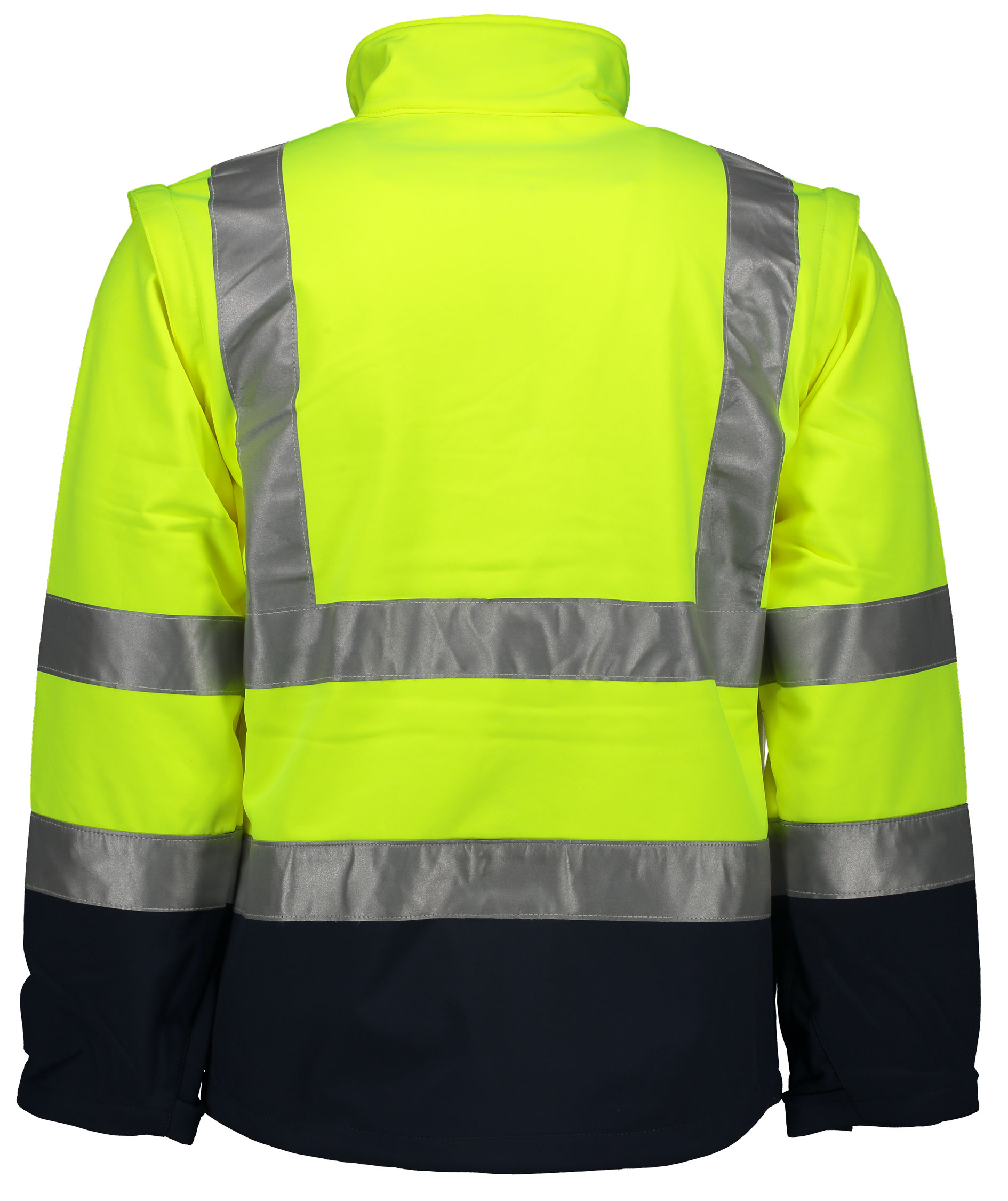 Ocean 2-i-1 softshelljakke, Hi-Vis gul/marine, large image number 1
