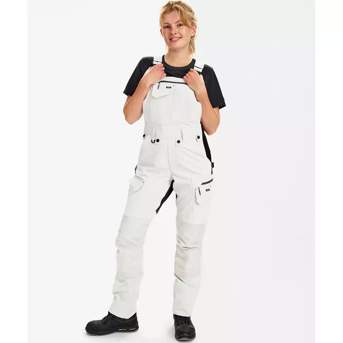 Engel Entire hängselbyxa full stretch dam, Bone White/Anthracite Grey, large image number 1