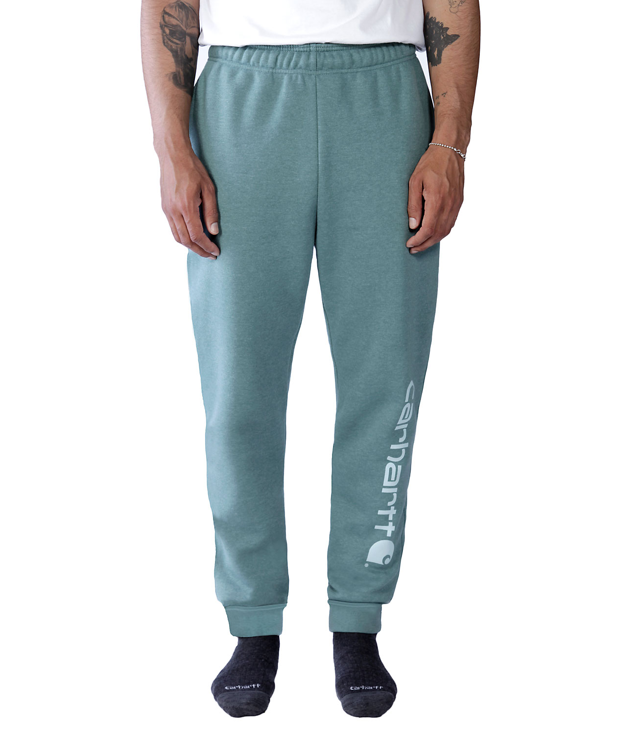 Carhartt Midweight Tapered Graphic sweatpants, Sea Pine Heather