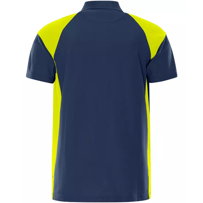 Fristads Heavy polo T-shirt 7047 GPM, Marine/Hi-Vis yellow, large image number 1