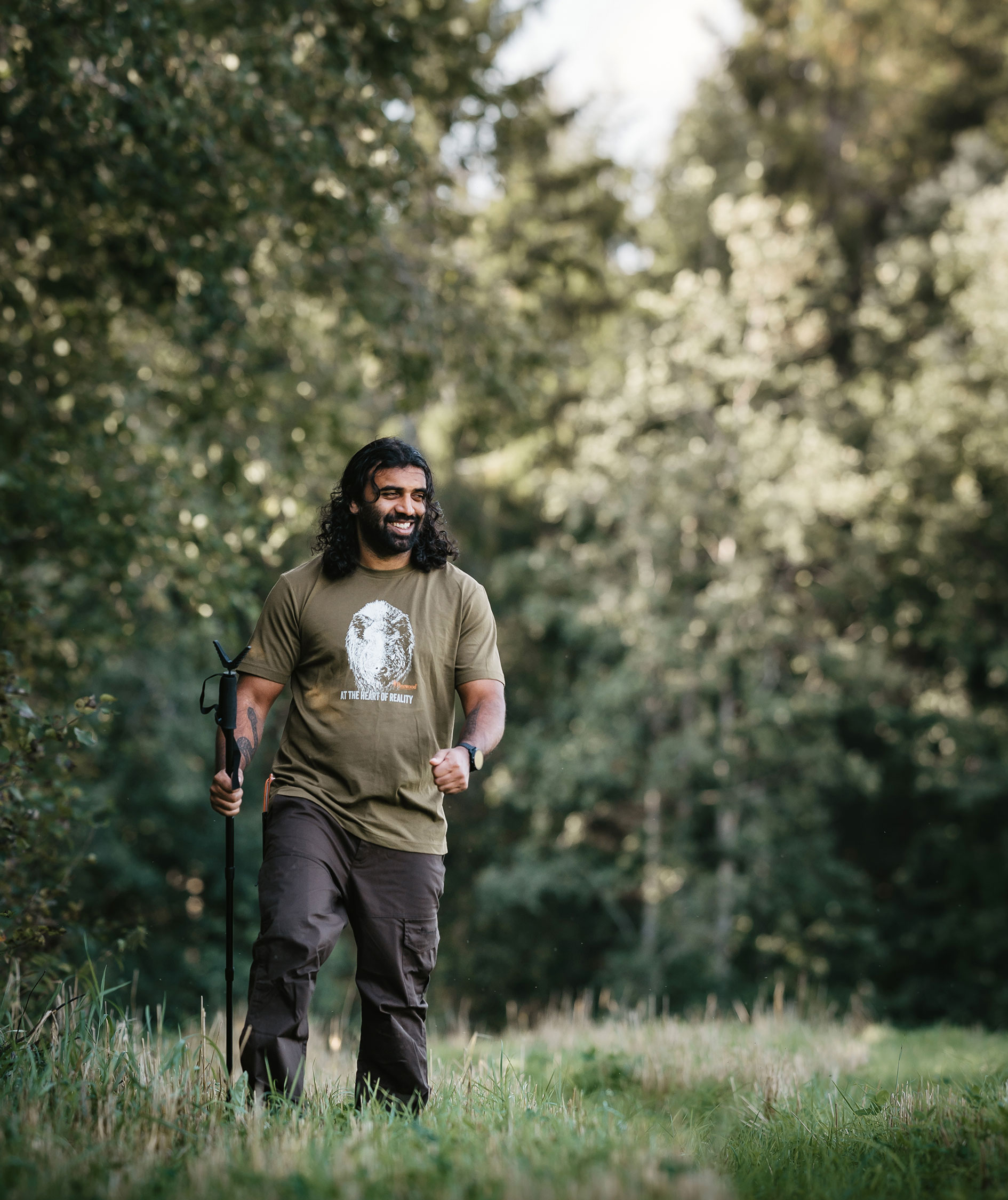 Pinewood Wild Boar T-shirt, Hunting Olive, large image number 2