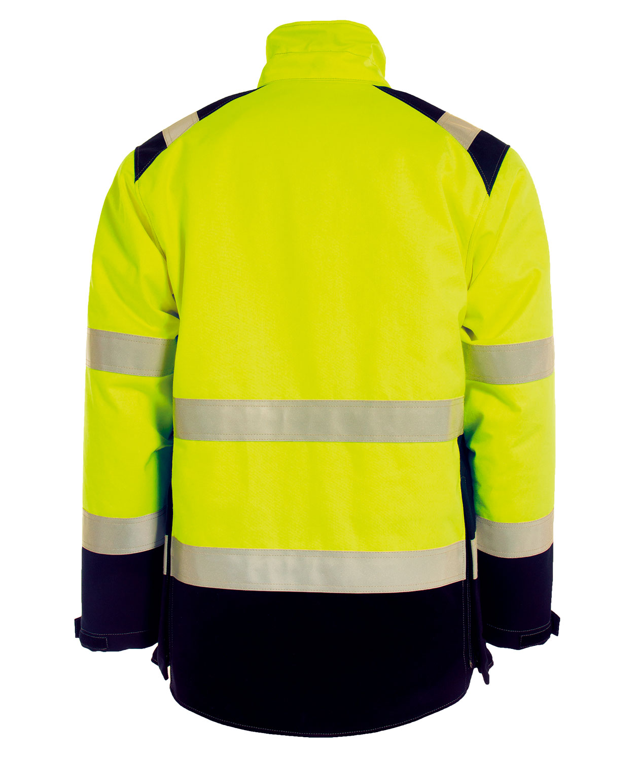 Tranemo FR winter jacket, Hi-vis yellow/Marine blue