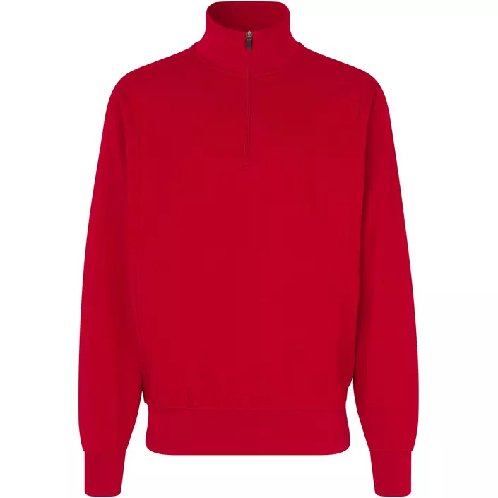 ID sweatshirt med kort dragkedja, Röd, large image number 0