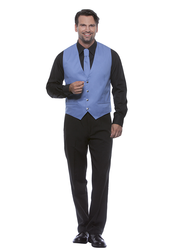 Karlowsky Kai server waistcoat, Grey blue, Grey blue, swatch