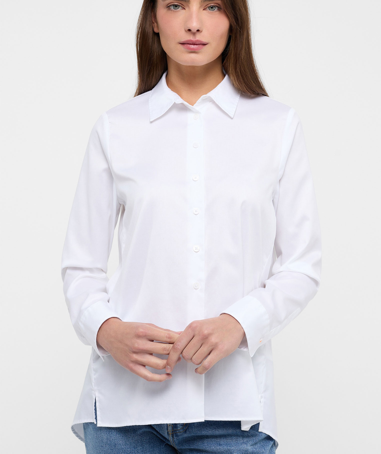 Eterna Casual Luxury Loose fit skjorta dam, Off White, large image number 1