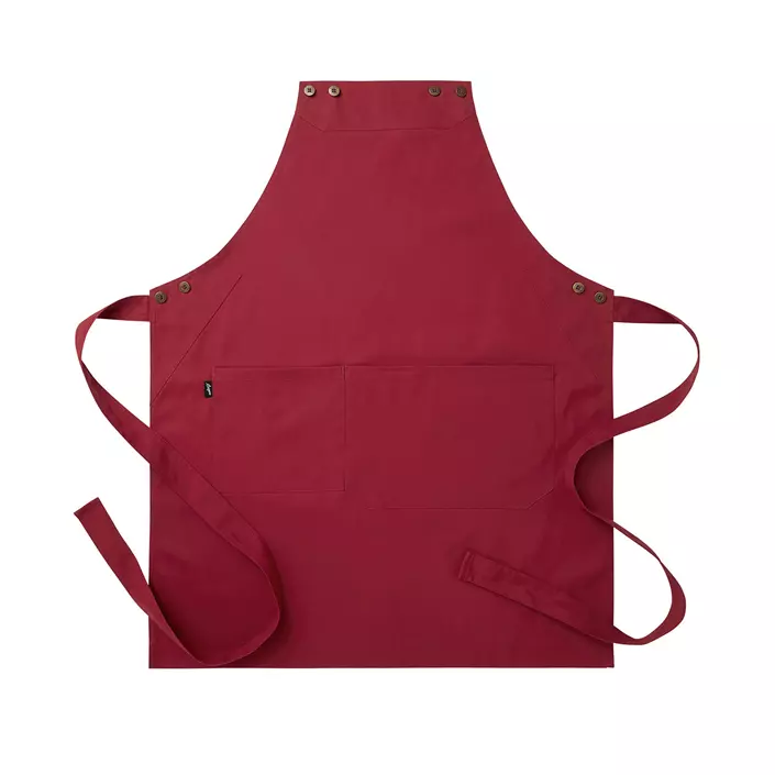 Segers bröstlappsförkläde med ficka, Röd, Röd, large image number 0