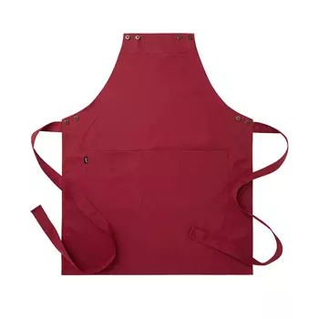 Segers 4078 bib apron with pocket, Red