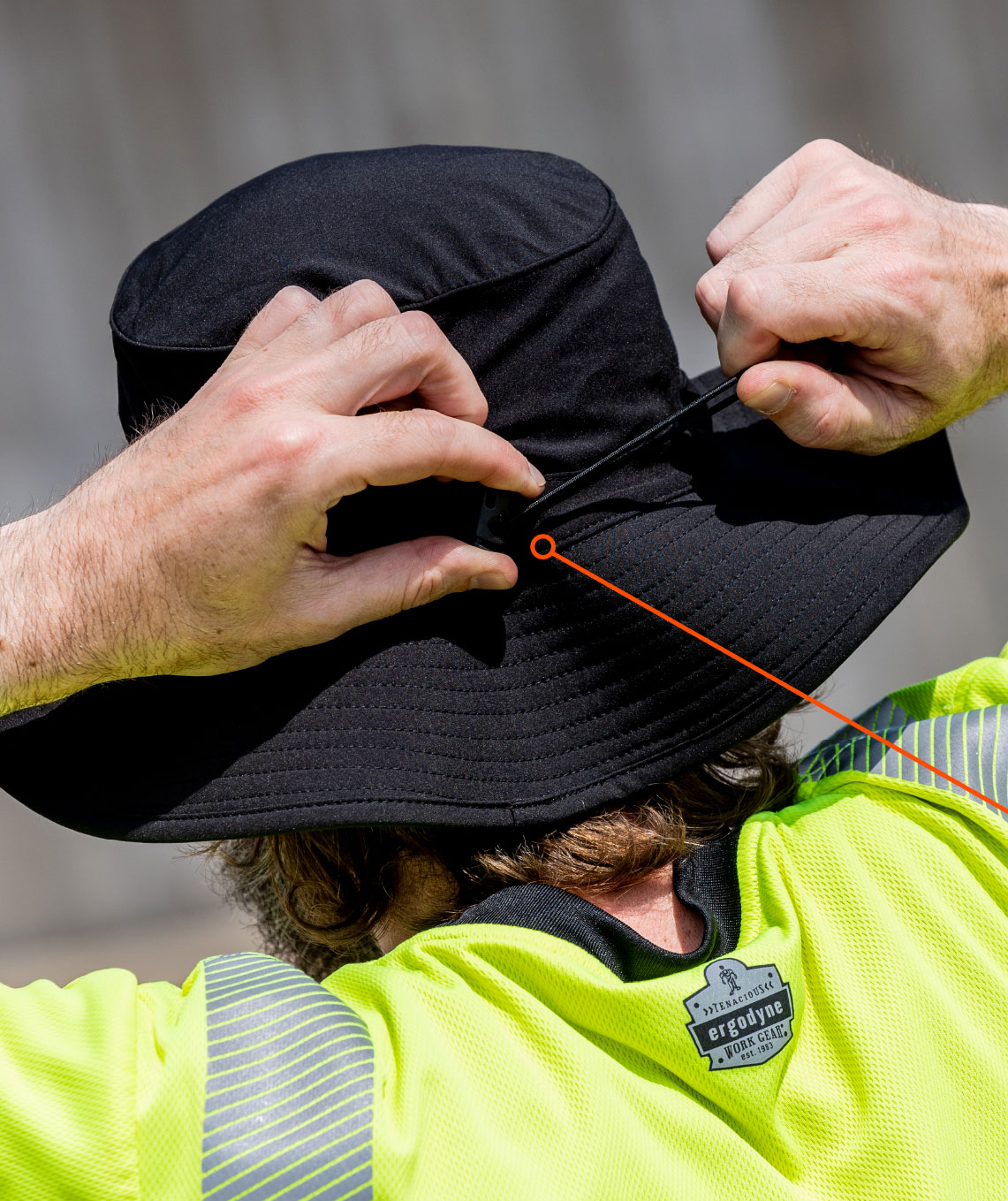 Ergodyne Chill-Its 8939 cooling bucket hat, Black, Black, large image number 2