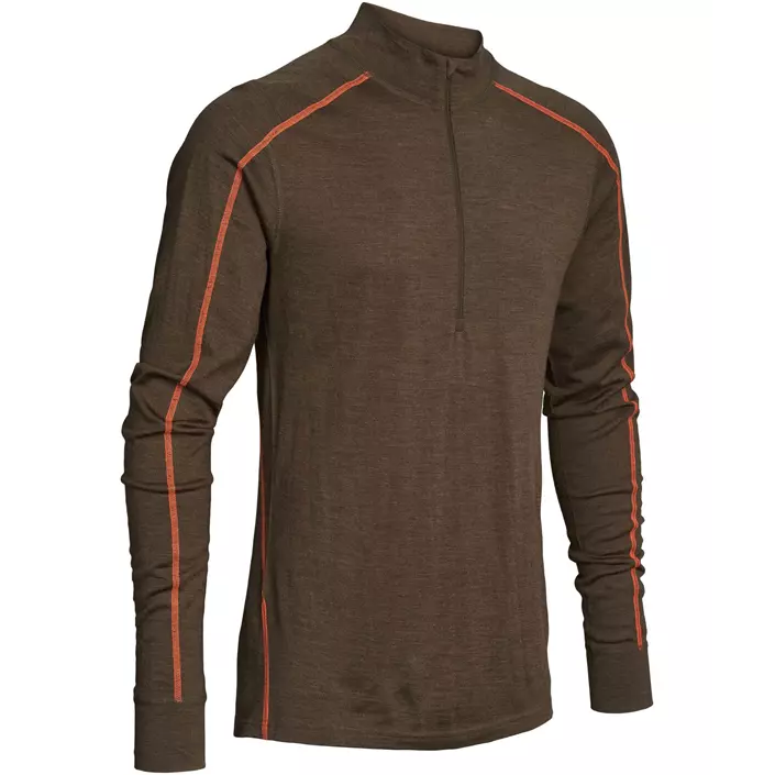 Northern Hunting Asthor Kal baselayer sweater with merino wool, Brown, large image number 0