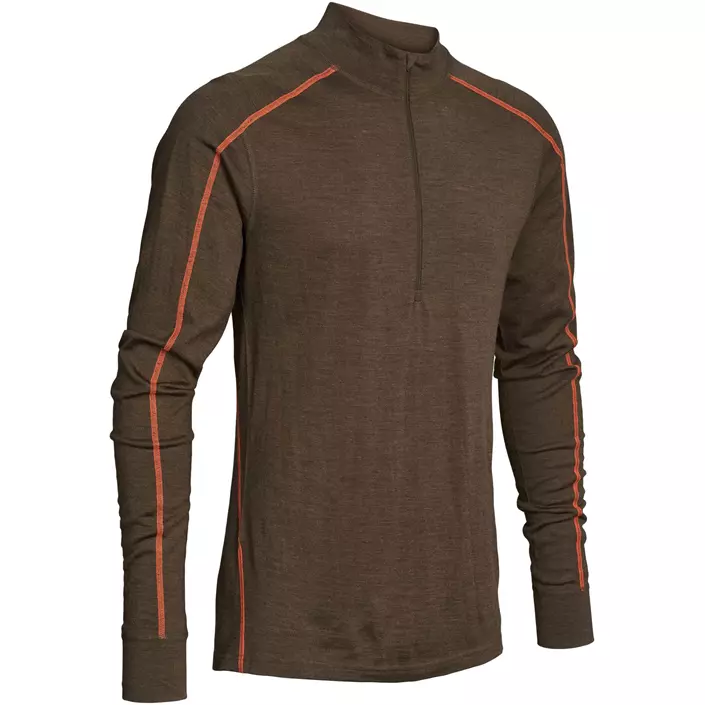 Northern Hunting Asthor Kal Baselayer Sweater med Merinowolle, Brown, large image number 0