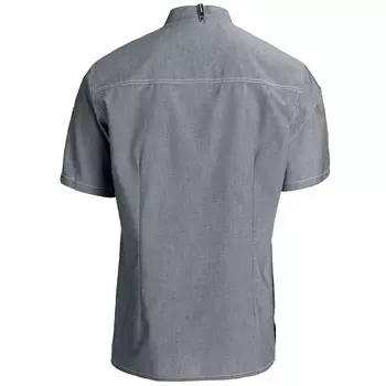 Kentaur modern fit short-sleeved chefs shirt/service shirt, Chambray Grey